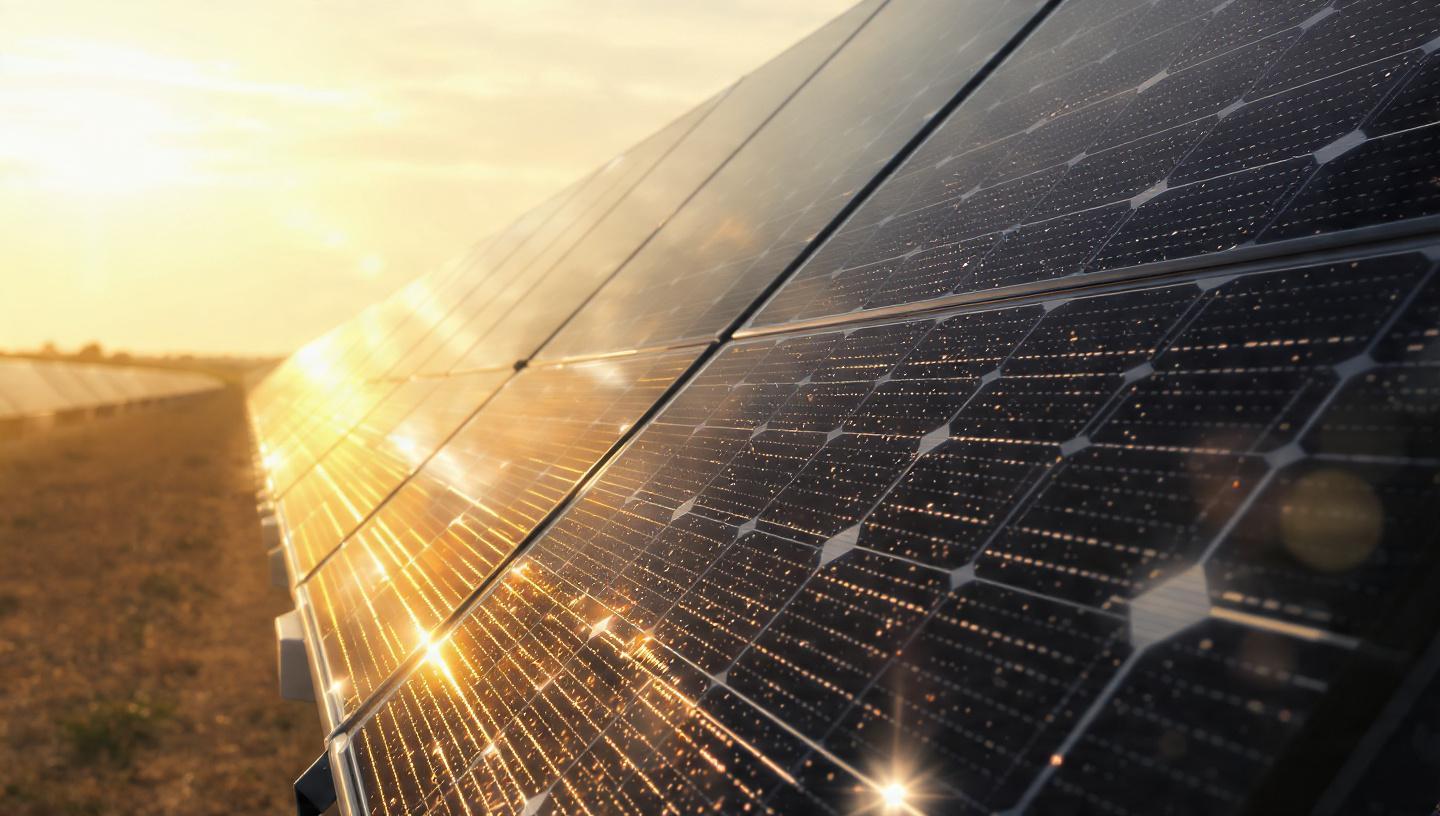 Utility-scale solar farm ground mount